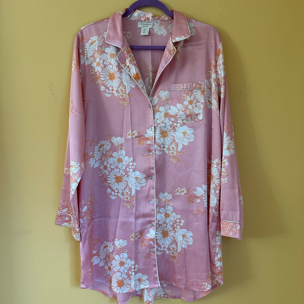 Cynthia Rowley Pink Floral Blouse